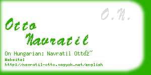 otto navratil business card
